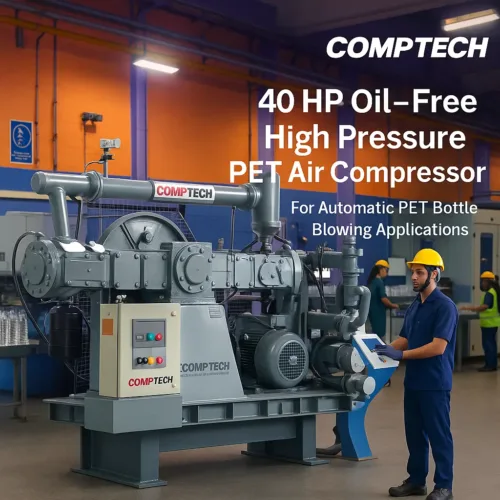 40 HP Oil Free High Pressure PET Air Compressor by Comptech