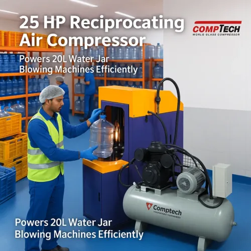 25 HP Reciprocating Air Compressor for Industrial Use – Comptech Brand