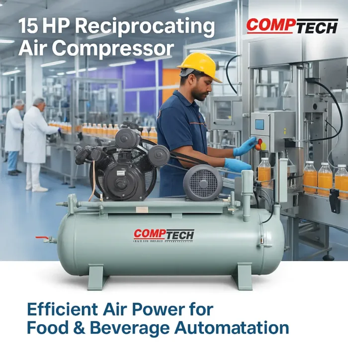 15 HP Reciprocating Air Compressor with 500L Tank – Comptech