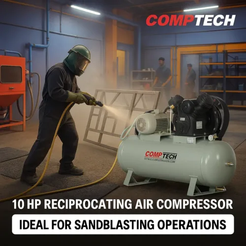 10 HP Reciprocating Air Compressor with 500L Tank – Comptech