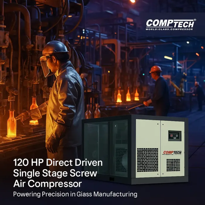 120 HP Screw Air Compressor for Industrial Use - Comptech