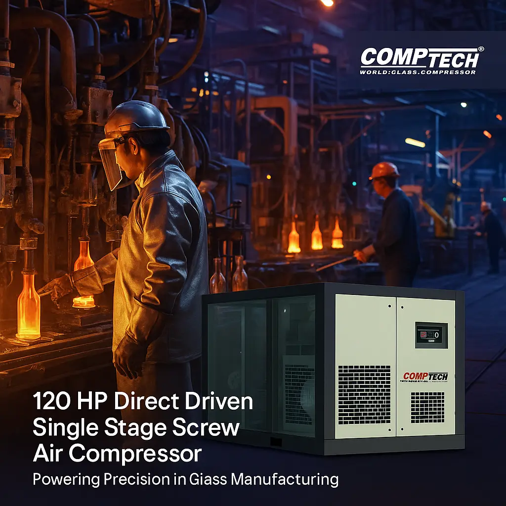 120 HP Screw Air Compressor for Industrial Use - Comptech
