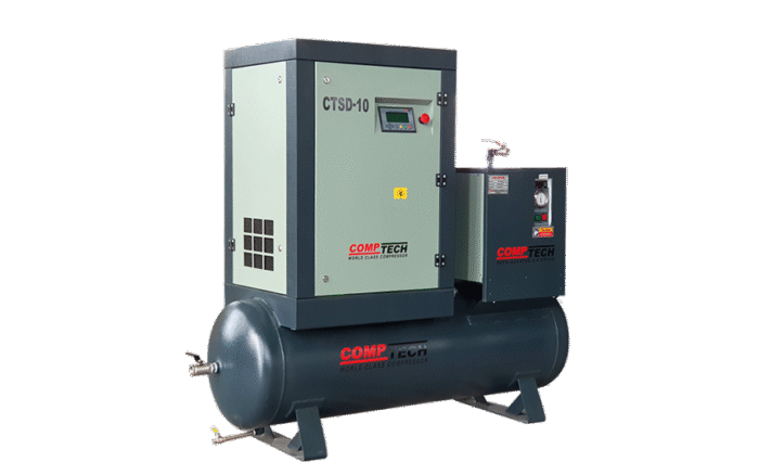 10 HP Tank Mounted Screw Compressor
